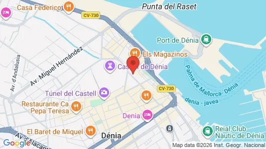 Apartments for rent i Dénia - kort over placeringen
