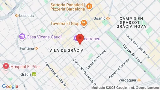 Apartments for rent i Barcelona Gràcia - kort over placeringen