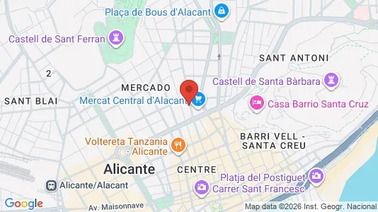 Rooms for rent i Alicante/Alacant - kort over placeringen