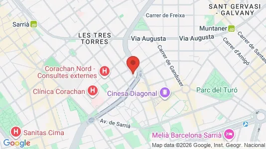 Apartments for rent i Barcelona Sarrià-St. Gervasi - kort over placeringen