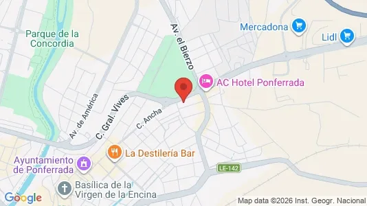 Rooms for rent i Ponferrada - kort over placeringen
