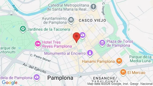 Apartments for rent i Pamplona/Iruña - kort over placeringen