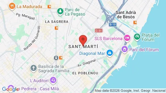 Houses for rent i Barcelona Sant Martí - kort over placeringen