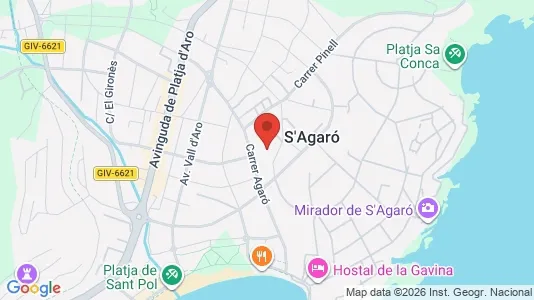 Apartments for rent i Sant Feliu de Guíxols - kort over placeringen