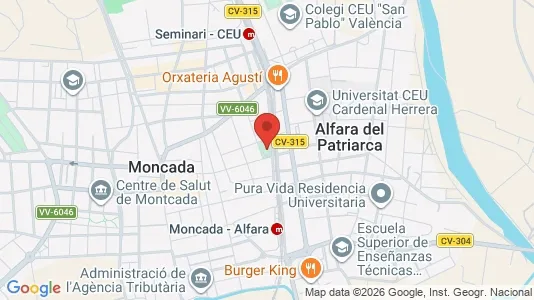 Rooms for rent i Moncada - kort over placeringen