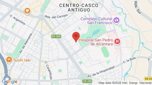 Apartments for rent i Cáceres - kort over placeringen