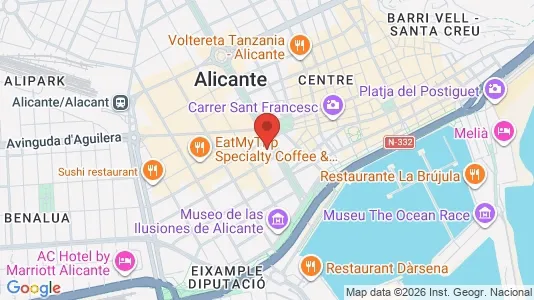 Rooms for rent i Alicante/Alacant - kort over placeringen