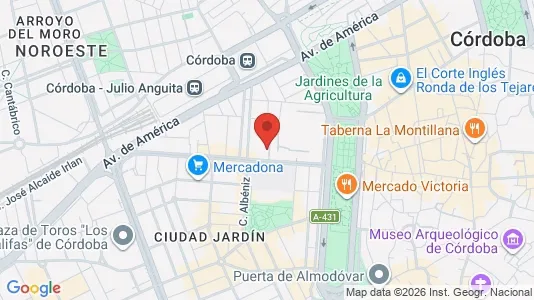 Rooms for rent i Córdoba - kort over placeringen