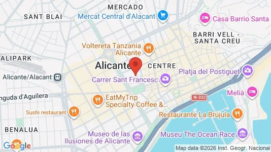 Rooms for rent i Alicante/Alacant - kort over placeringen