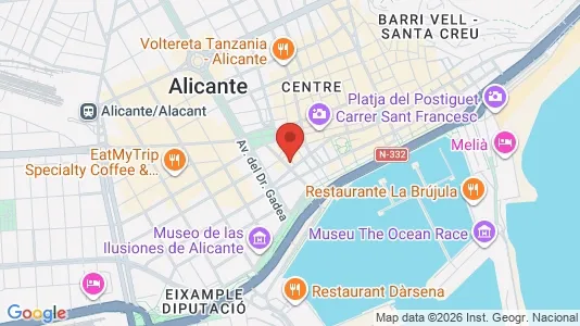 Rooms for rent i Alicante/Alacant - kort over placeringen