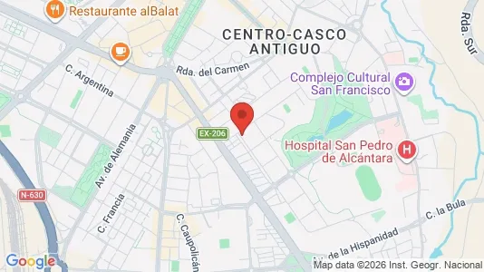 Apartments for rent i Cáceres - kort over placeringen