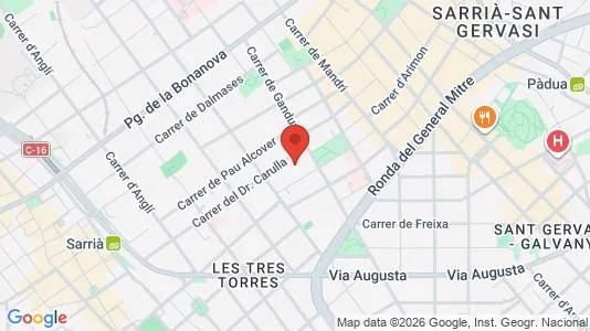 Apartments for rent i Barcelona Sarrià-St. Gervasi - kort over placeringen