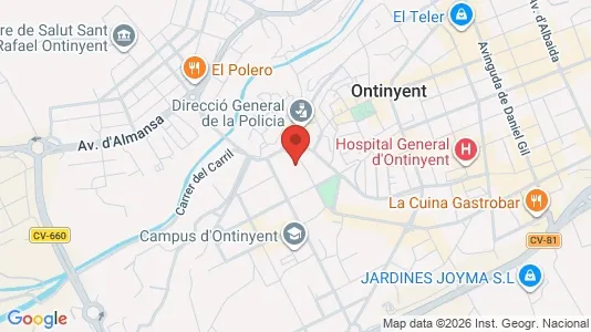 Rooms for rent i Ontinyent - kort over placeringen
