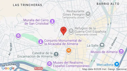 Apartments for rent i Almería - kort over placeringen