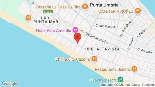 Apartments for rent i Punta Umbría - kort over placeringen