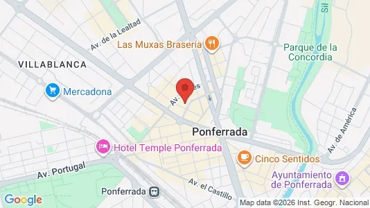Apartments for rent i Ponferrada - kort over placeringen
