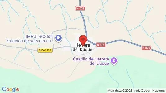 Houses for rent i Herrera del Duque - kort over placeringen