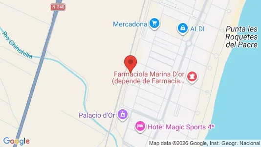 Apartments for rent i Oropesa del Mar/Orpesa - kort over placeringen