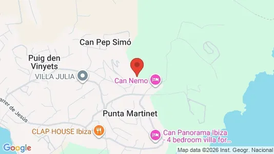 Apartments for rent i Santa Eulària des Riu - kort over placeringen
