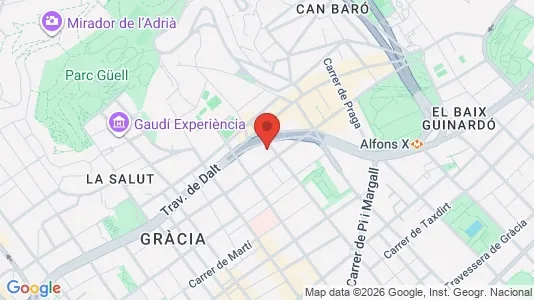 Apartments for rent i Barcelona Gràcia - kort over placeringen