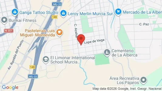 Apartments for rent i Murcia - kort over placeringen