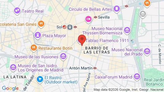 Apartments for rent i Madrid Centro - kort over placeringen
