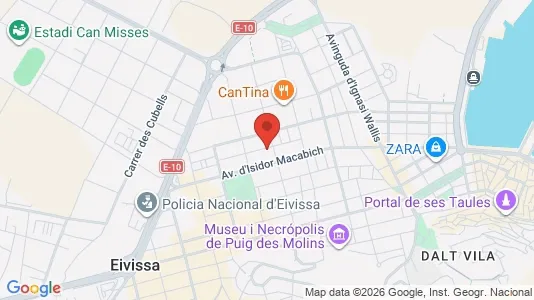 Apartments for rent i Eivissa - kort over placeringen