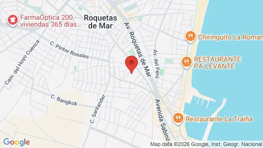 Apartments for rent i Roquetas de Mar - kort over placeringen