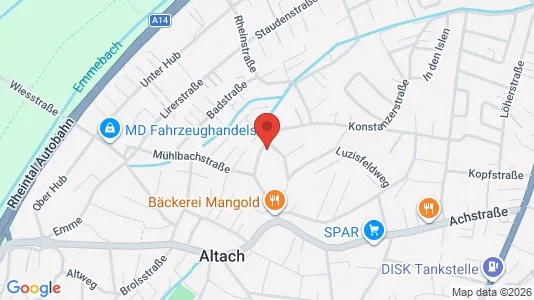 Apartments for rent i Altach - kort over placeringen
