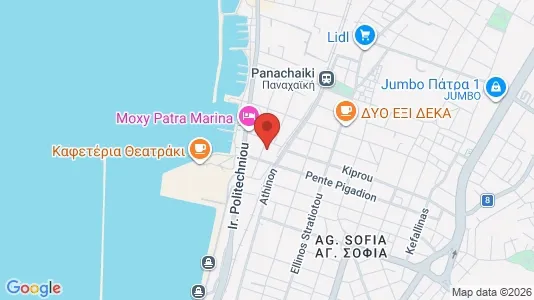 Apartments for rent i Patras - kort over placeringen