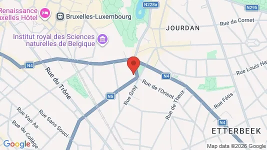 Apartments for rent i Brussels Elsene - kort over placeringen