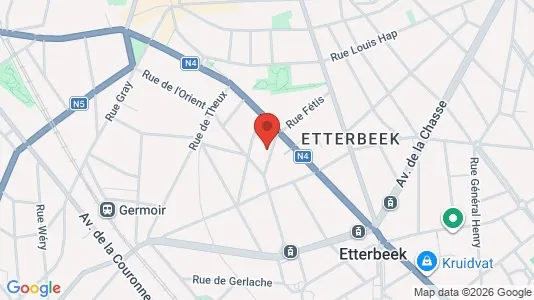 Apartments for rent i Brussels Etterbeek - kort over placeringen