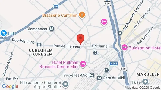 Apartments for rent i Brussels Anderlecht - kort over placeringen