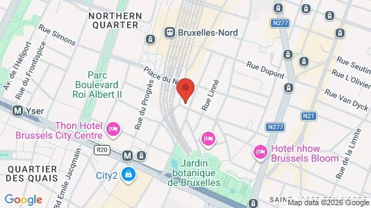 Apartments for rent i Brussels Sint-Joost-ten-Node - kort over placeringen