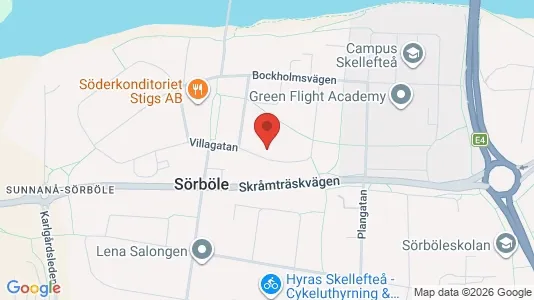 Apartments for rent i Skellefteå - kort over placeringen