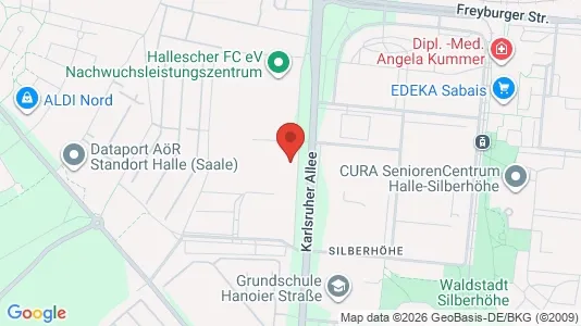 Apartments for rent i Halle (Saale) - kort over placeringen