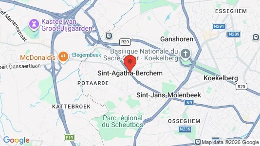 Houses for rent i Brussels Sint-Agatha-Berchem - kort over placeringen