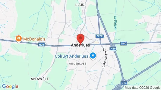 Houses for rent i Anderlues - kort over placeringen