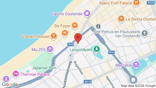 Apartments for rent i Oostende - kort over placeringen