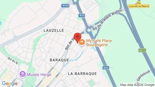 Apartments for rent i Ottignies-Louvain-la-Neuve - kort over placeringen
