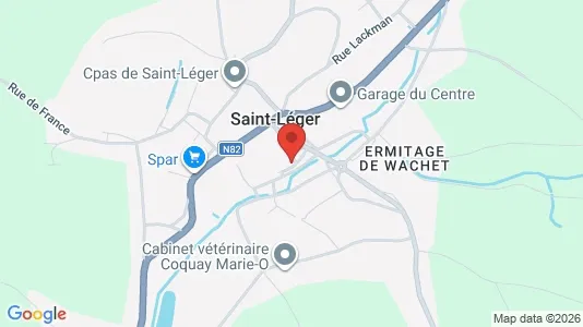 Apartments for rent i Saint-Léger - kort over placeringen