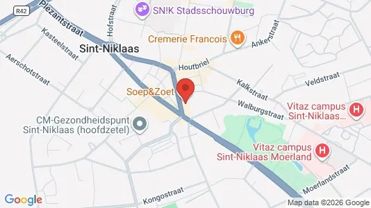 Apartments for rent i Sint-Niklaas - kort over placeringen