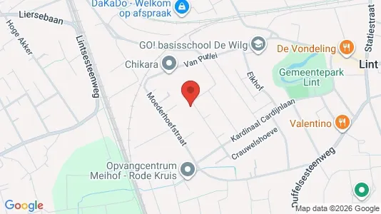 Apartments for rent i Lint - kort over placeringen