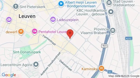 Apartments for rent i Leuven - kort over placeringen
