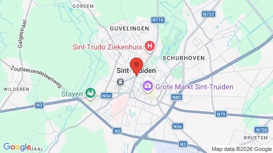 Houses for rent i Sint-Truiden - kort over placeringen