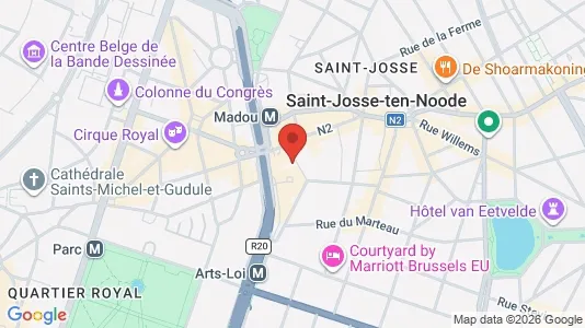 Apartments for rent i Brussels Sint-Joost-ten-Node - kort over placeringen
