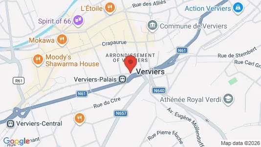 Apartments for rent i Verviers - kort over placeringen