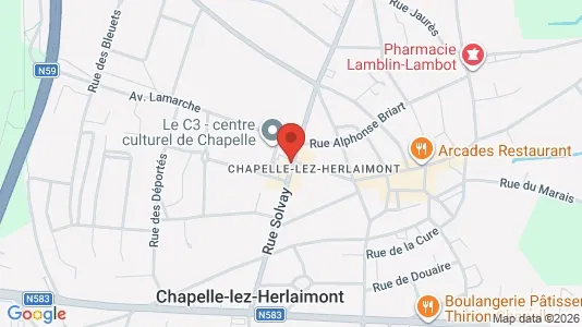 Apartments for rent i Chapelle-lez-Herlaimont - kort over placeringen