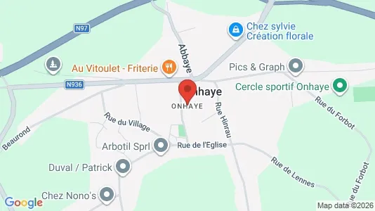 Apartments for rent i Onhaye - kort over placeringen