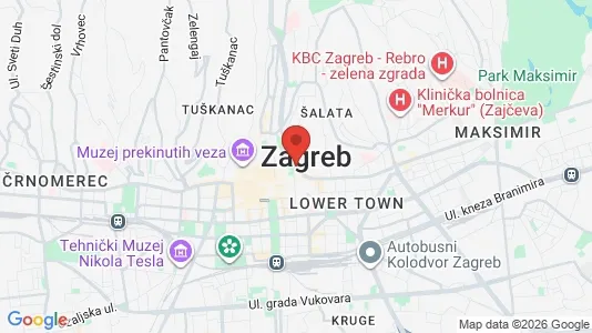 Apartments for rent i Zagreb Trešnjevka-sjever - kort over placeringen